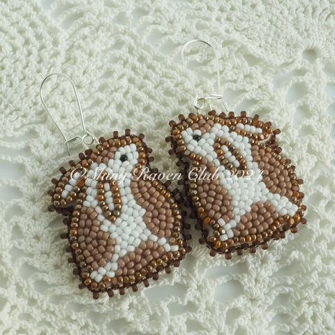 Chocolate Cow Bun Earrings