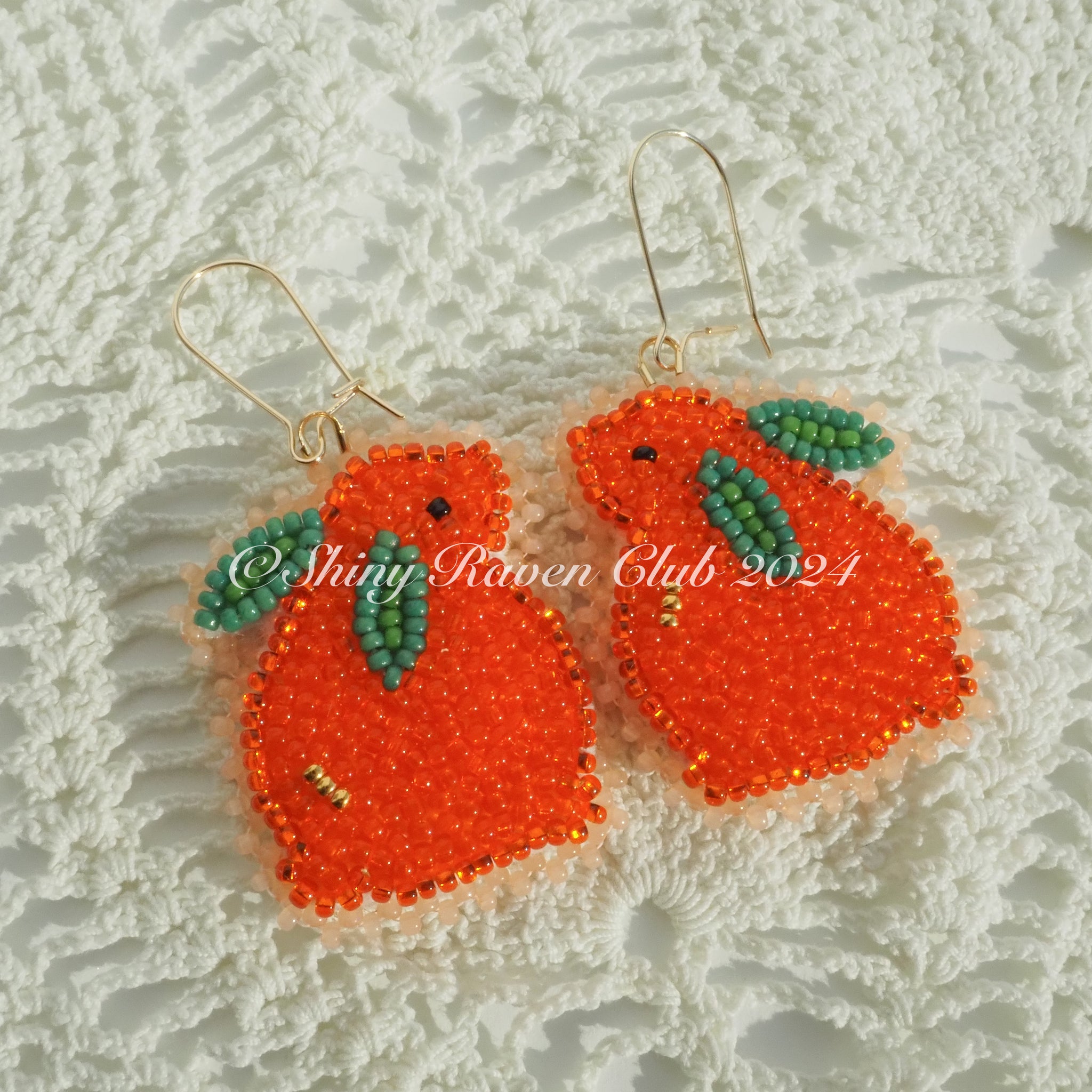 Orange Bun Earrings