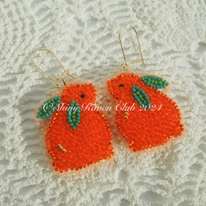 Orange Bun Earrings